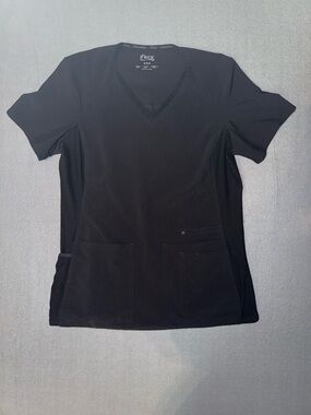 IFlex Black V-Neck Medical Scrub Top